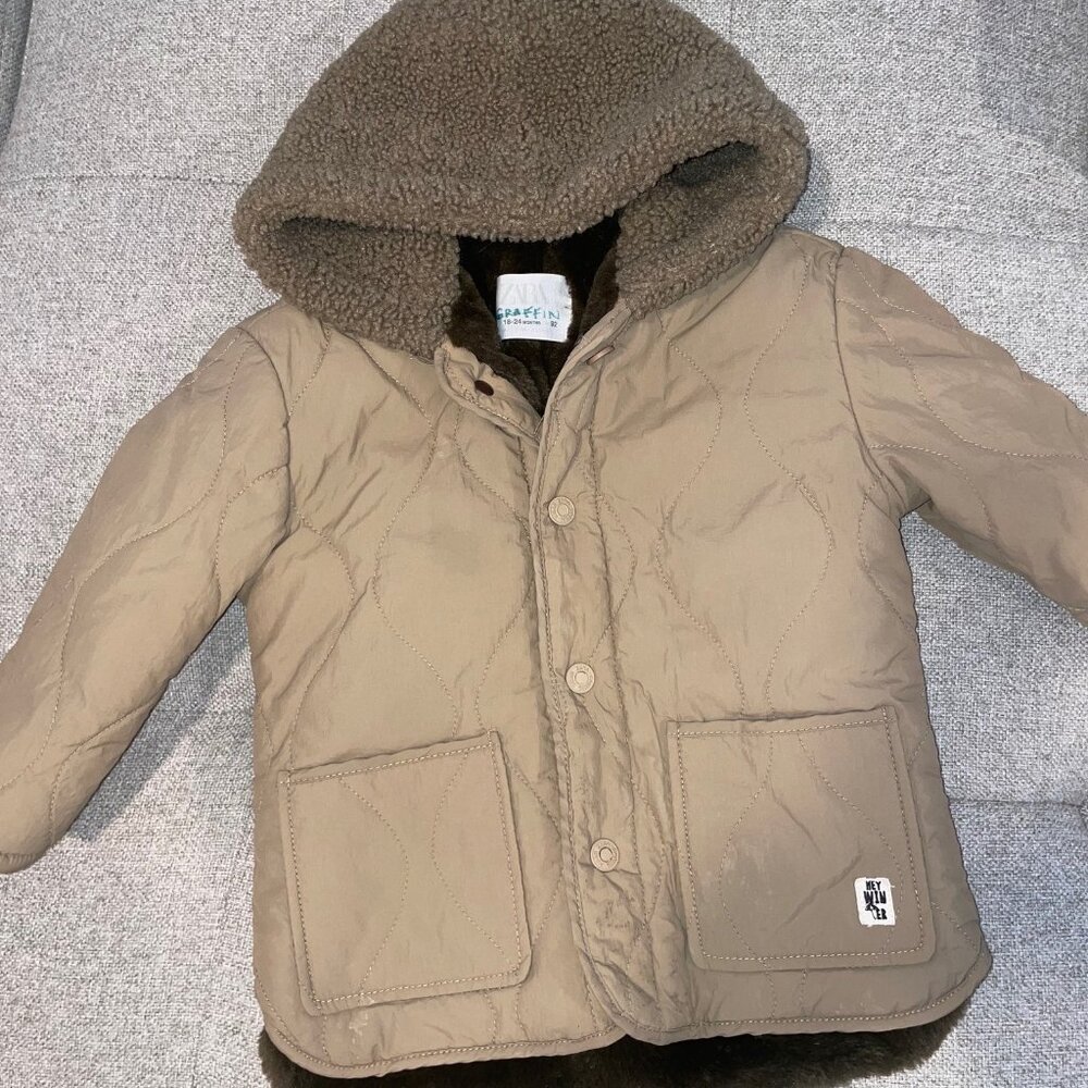Zara Boys Furry Coat 18-24 Months